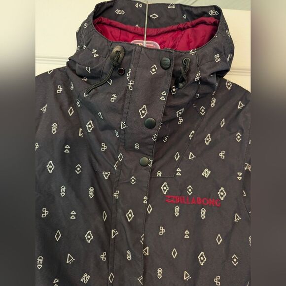 Billabong women's waterproof 10k insulated hooded Ski full zip Jacket Coat sz S - Picture 13 of 16